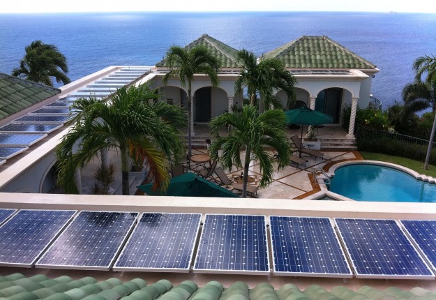 solar array for solar battery bank